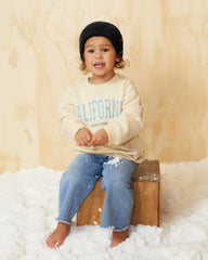 Kids Hawthorne Fleck Beanie in Black