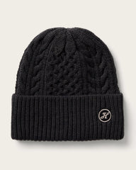 Baby Vulcan Cable Knit Beanie in Black
