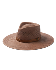 Isla Panama Straw Fedora in Taupe