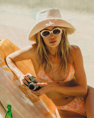 Ibiza Wide Brim Bucket in Seedpearl