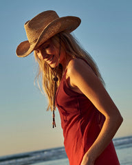 Wynona Packable Raffia Cowboy in Natural