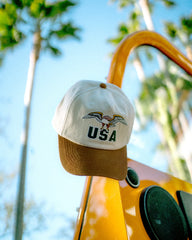 USA Baseball Hat Brown