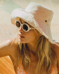 Ibiza Wide Brim Bucket in Seedpearl