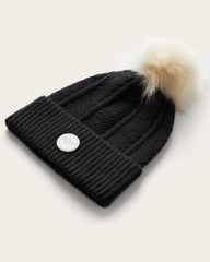 Baby Willow Pom Beanie in Black
